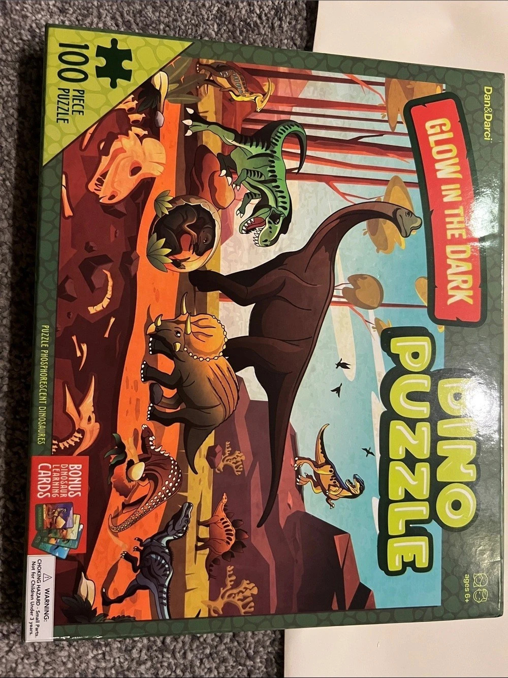 Dan&Darci Dino Puzzle: Glow in the Dark